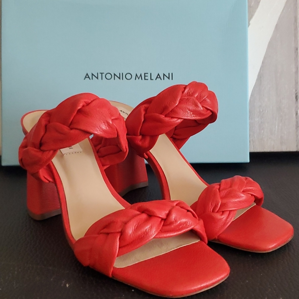 Antonio melani Leather braided mule